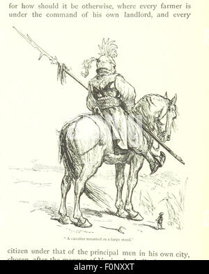 Dieses Bild stammt von Seite 214 der Neuausgabe von Gulliver's Travels, Jonathan Swifts satirischem Roman. Das Bild zeigt eine ikonische Szene oder Illustration aus dem Buch, eine fiktive Erzählung, die die Gesellschaft durch die Abenteuer von Lemuel Gulliver in verschiedenen fantastischen Ländern kritisiert. Stockfoto