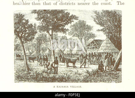 Dieses Bild von Seite 74 von „Great Explorers of Africa“ zeigt Illustrationen und eine Karte, die die Reisen und Entdeckungen prominenter Entdecker in Afrika während des 19. Jahrhunderts zeigt. Stockfoto