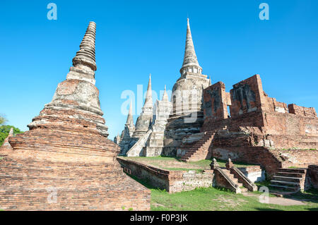 Buddhistische Pagoden im Wat Phra Si Sanphet, Ayutthaya, Thailand Stockfoto