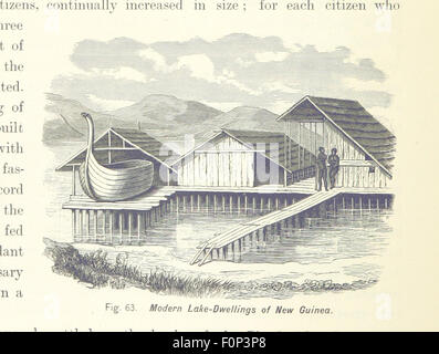 Dieses Bild, das auf Seite 80 von „Gately's World's Progress“ aufgenommen wurde, veranschaulicht einen historischen Moment oder ein Ereignis, das in dem Buch diskutiert wird und die Konstruktion der Erde und den Fortschritt der Menschheit beschreibt. Das Buch behandelt sowohl geologischen als auch kulturellen Fortschritt. Stockfoto