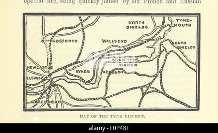 Dieses Bild, das auf Seite 133 von „The Great war in England in 1897“ aufgenommen wurde, zeigt historische Ereignisse und militärische Entwicklungen in England während des späten 19. Jahrhunderts. Das Buch gibt einen tiefgreifenden Einblick in die politische und soziale Atmosphäre vor und während des Krieges. Stockfoto