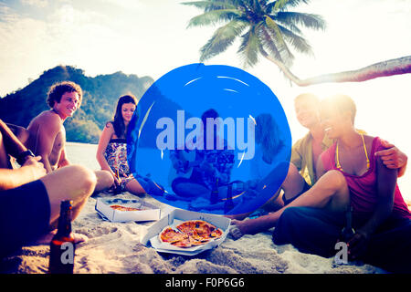 Urlaub Sommer Urlaub blaue Markierung Konzept Stockfoto