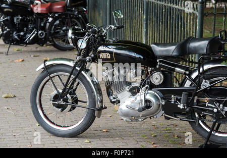 1950 HRD Vincent Serie B Meteor 500ccm Motorrad. Klassische britische Fahrrad Stockfoto