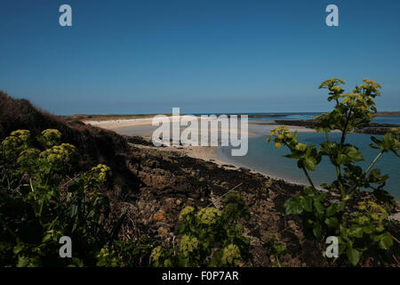 Herm Island liegt vor der Küste von Guernsey Stockfoto