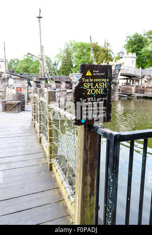 Bereich "Piratenschiff" am Alton Towers Estate Theme Park Gardens Staffordshire England UK Stockfoto