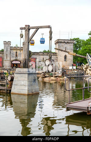 Bereich "Piratenschiff" am Alton Towers Estate Theme Park Gardens Staffordshire England UK Stockfoto
