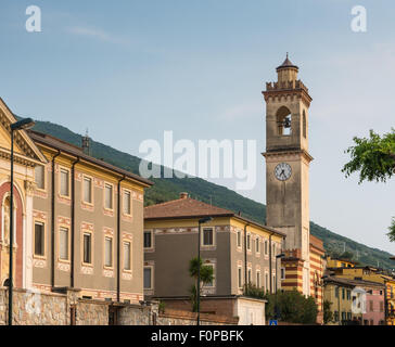 Turm in Castelletto di Brenzone (Gardasee, Italien) Stockfoto