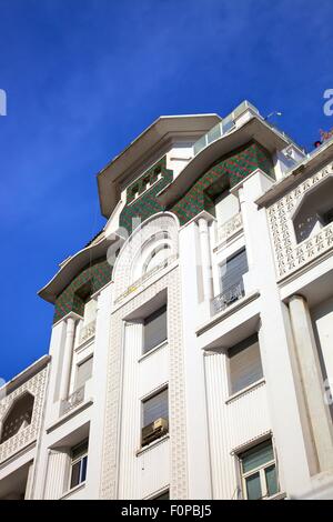 Art-Deco-Glaoui Wohnblocks, Casablanca, Marokko, Nordafrika Stockfoto