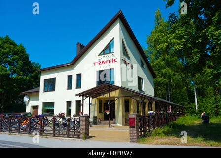 Cafe und Bar, Joesuu, Resort in der Nähe von Narva, Ida-Viru County Ostestland, Europa Stockfoto