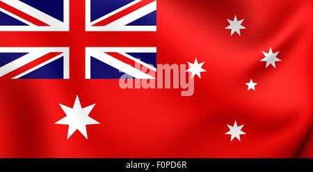 3D Civil Ensign Australiens. Hautnah. Stockfoto