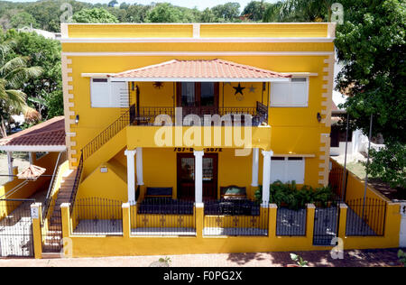 koloniale kreolischen Architektur des 17. Jahrhunderts San German Puerto Rico Stockfoto