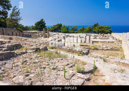 Die Überreste der antiken Kamiros auf der ägäischen Küste von Rhodos, Dodekanes Griechenland Europa Stockfoto