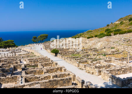 Die Überreste der antiken Kamiros auf der ägäischen Küste von Rhodos, Dodekanes Griechenland Europa Stockfoto