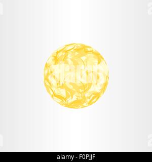 Herbst gelb abstrakte Welt Kreis Hintergrund Logo design Stock Vektor