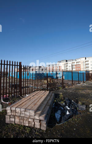 Unfertige Wohnung Block Websites in Belmayne am Stadtrand von Nord-Dublin, Irland. Stockfoto