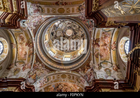 Interieur, Abteikirche, das Stift Melk an der Donau in Österreich Stockfoto