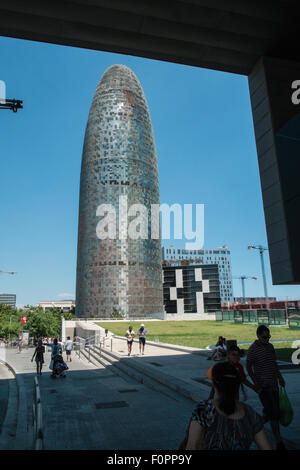 Torre Agbar, Barcelona, Katalonien, Spanien. Stockfoto