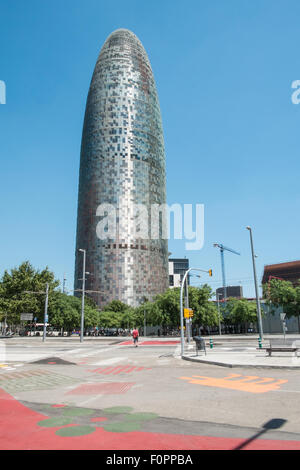 Torre Agbar, Barcelona, Katalonien, Spanien. Stockfoto
