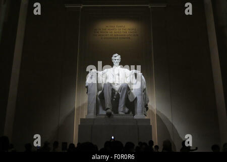 Washington Dc, DC, USA. 23. Juli 2015. 23. Juli 2015 ist das Lincoln Memorial - Washington DC, USA - ein American National Monument errichtet, um den 16. Präsidenten der Vereinigten Staaten, Abraham Lincoln zu Ehren. © KC Alfred/ZUMA Draht/Alamy Live-Nachrichten Stockfoto