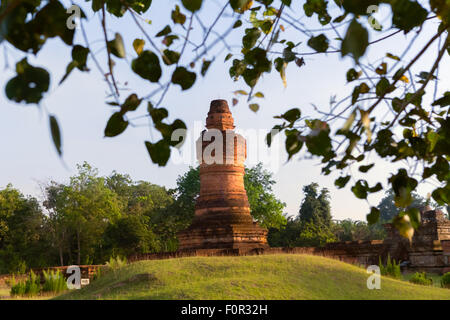 Mahligai Stupa Tempel auf dem Muara Takus Tempel Gelände in Muara Takus, Kampar, Riau, Indonesien. Stockfoto