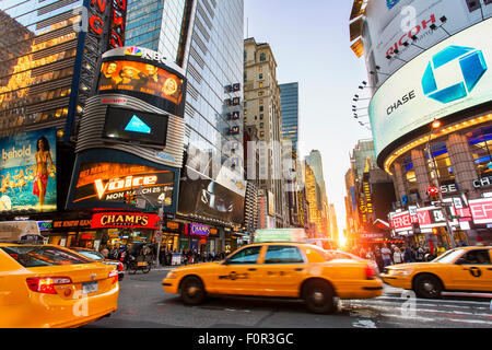 New York City Times Square bei Nacht Stockfoto