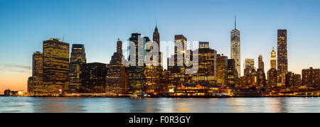 New York City bei Nacht Stockfoto
