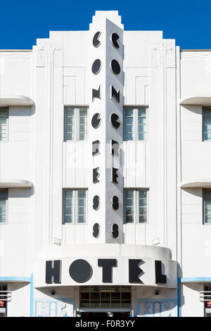 Miami, Art-Deco-Fassade des Congress Hotel Stockfoto