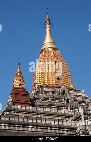 Goldene Stupa der Ananda-Tempel, Pagode, Bagan, Mandalay-Division, Myanmar Stockfoto