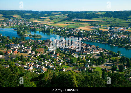 Blick auf das historische Zentrum, Stein bin Rhein, Hochrhein, Kanton Schaffhausen, Schweiz Stockfoto