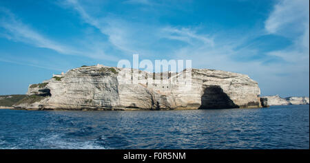 Cave St. Antoine, Kreide Klippen, Bonifacio, Korsika, Frankreich Stockfoto