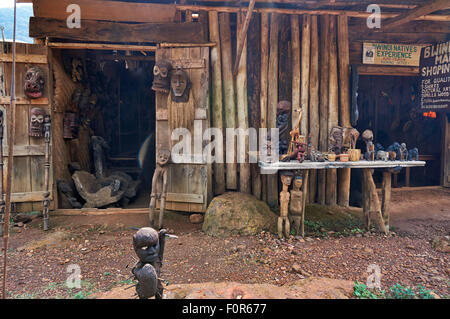 Craft Shop, Buhoma, Bwindi Impenetrable National Park, Uganda, Afrika Stockfoto