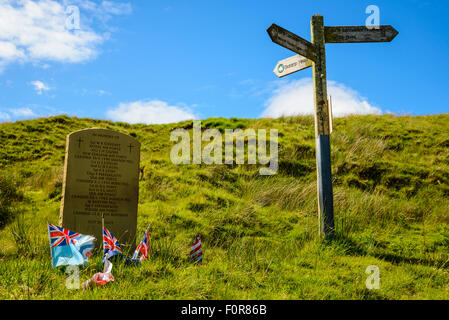 Denkmal zum zweiten Weltkrieg Aircrew verschiedener Nationalitäten getötet in der Bowland Fells Lancashire UK Stockfoto