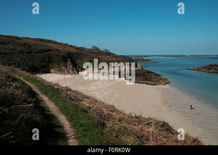 Herm Island liegt vor der Küste von Guernsey Stockfoto