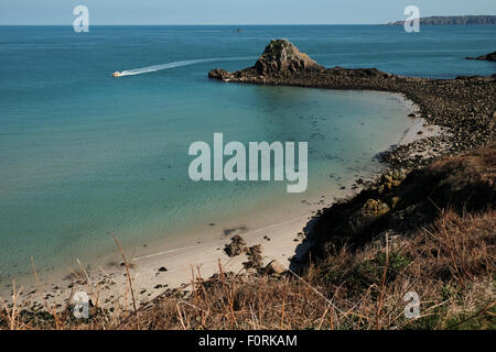 Herm Island liegt vor der Küste von Guernsey Stockfoto