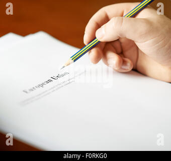 Europäischen Union Definition Zusammensetzung Stockfoto