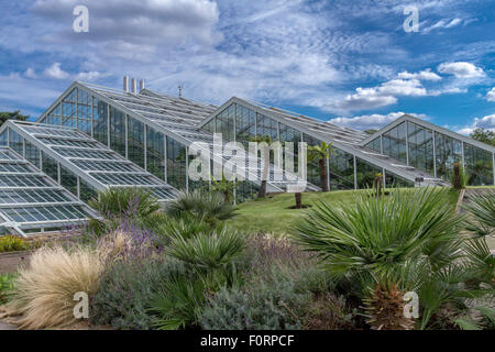 Das Princess of Wales Conservatory in den Royal Botanic Gardens, Kew, wurde 1987 von Princess Diana, Kew, Gardens, London, Großbritannien eröffnet Stockfoto