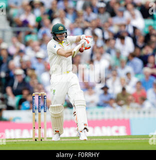 London, UK. 20. August 2015. Investec Asche 5. Test England gegen Australien. Australiens Steve Smith in Aktion Kredit zu zucken: Action Plus Sport/Alamy Live News Stockfoto