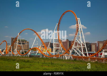 Achterbahn, Coney Island, New York City, New York, USA Stockfoto