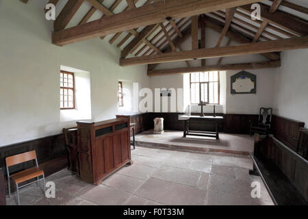 Innenraum der er alte Pfarrkirche St. Martin, Martindale Valley, Lake District National Park, Grafschaft Cumbria, England, UK. Stockfoto