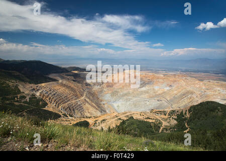 Salt Lake City, Utah - Kennecott Utah Copper Bingham Canyon Kupfermine. Stockfoto