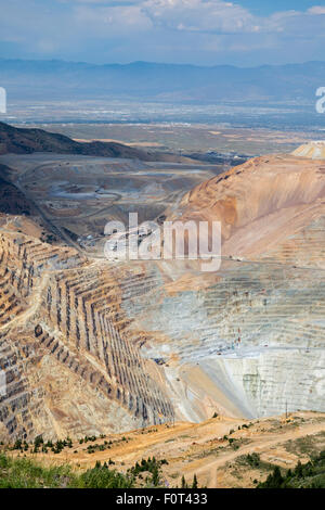 Salt Lake City, Utah - Kennecott Utah Copper Bingham Canyon Kupfermine. Stockfoto