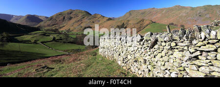 Frühling, The Martindale Common-Tal, mit Beda fiel, Nationalpark Lake District, Cumbria, England, UK. Stockfoto