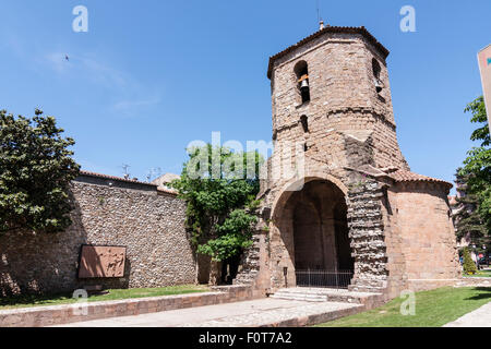 Sant Joan Kirche ich Sant Pau. Sant Joan de Les Abadesses. XII Jahrhundert. Stockfoto