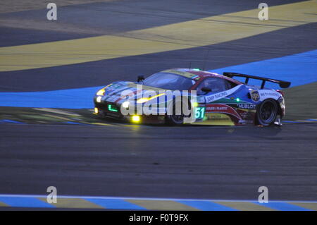 Ferrari 458 in Le Mans 24 2015 Stockfoto