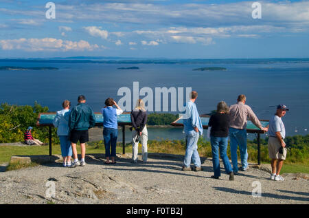 Mt Battie anzeigen, Hills State Park in Camden, Maine Stockfoto