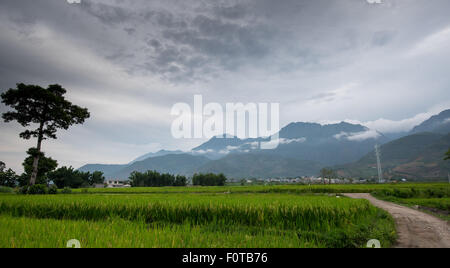 China Yunnan Baoshan Mangkuan Nujiang ländliche Landschaft Stockfoto