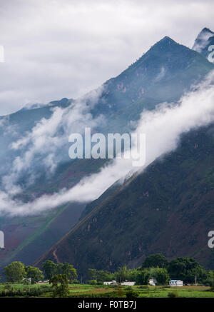 China Yunnan Baoshan Mangkuan Nujiang ländliche Landschaft Stockfoto