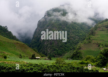 China Yunnan Baoshan Mangkuan Nujiang ländliche Landschaft Stockfoto