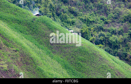 China Yunnan Baoshan Mangkuan Nujiang ländliche Landschaft Stockfoto