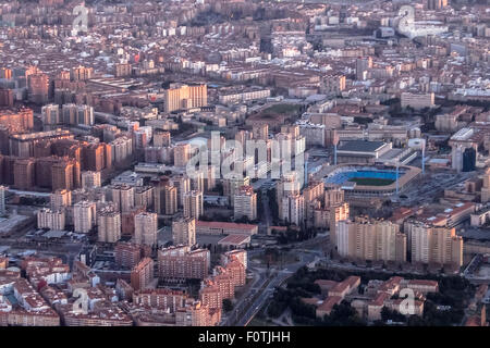 Luftaufnahme von Saragossa. Aragon, Spanien Stockfoto